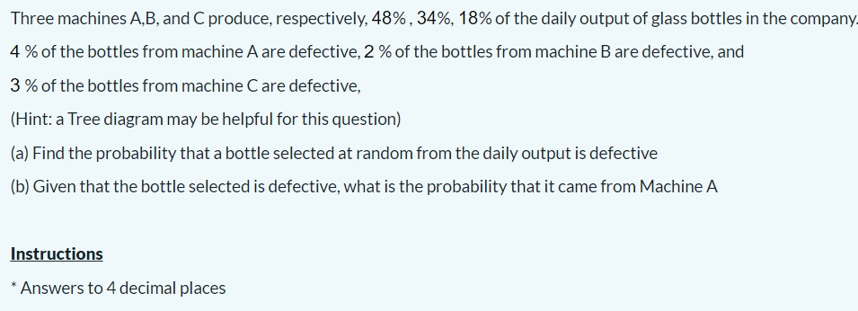 Solved Three Machines A,B, And C Produce, Respectively, | Chegg.com