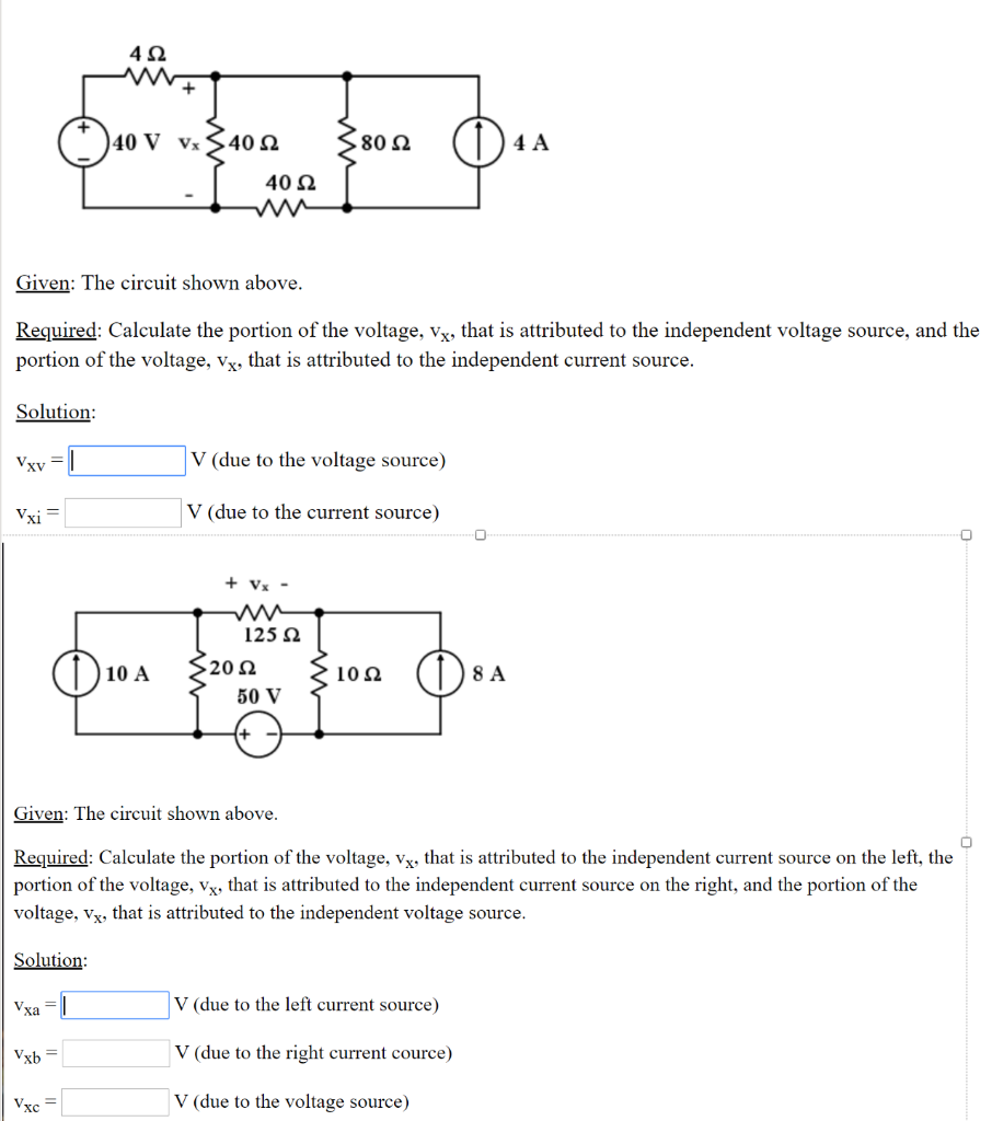 Solved 40 V vr{4012 3802 4 A 1 4012 Given: The circuit shown | Chegg.com