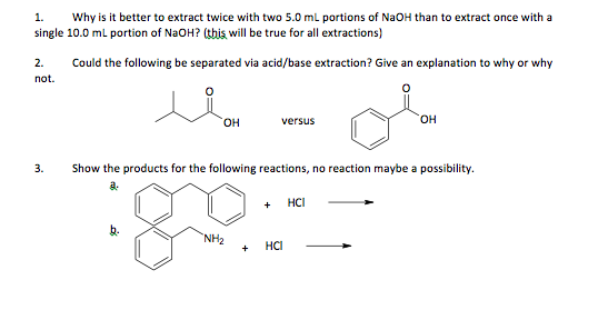 Solved Answer The Following Organic Chemistry Lab Questions | Chegg.com