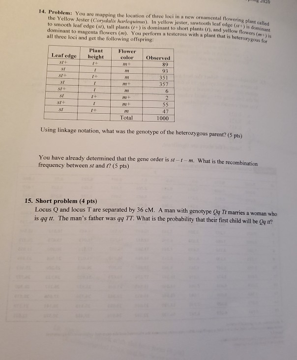 Solved 14. Problem: You are mapping the location of three | Chegg.com