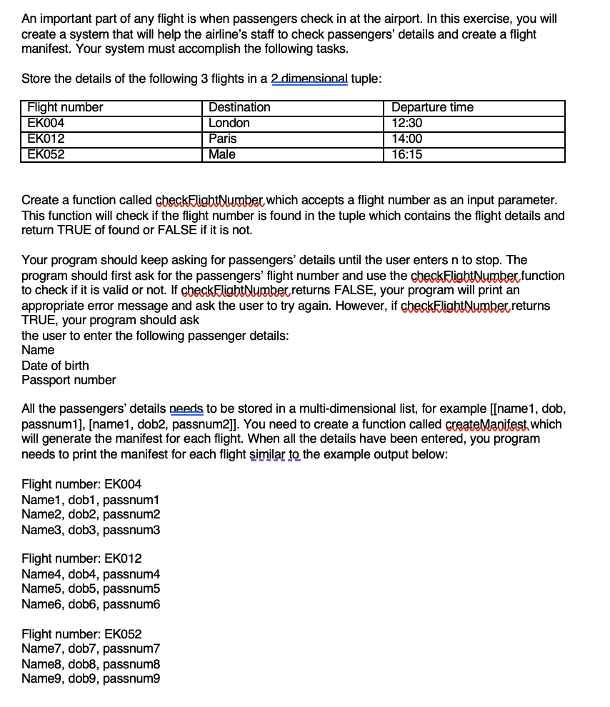 solved-an-important-part-of-any-flight-is-when-passengers-chegg