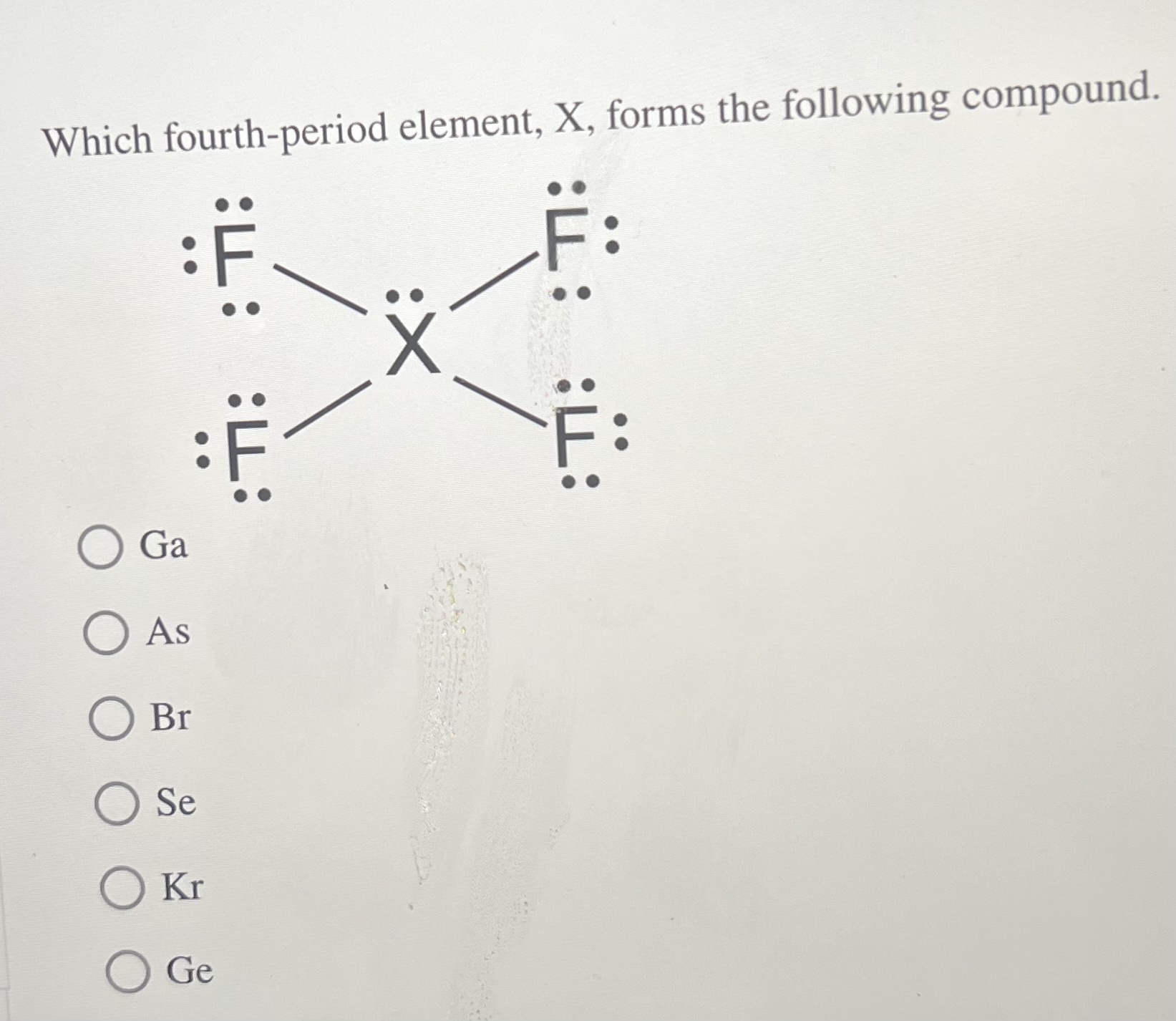 Solved Which fourth-period element, X, forms the following | Chegg.com