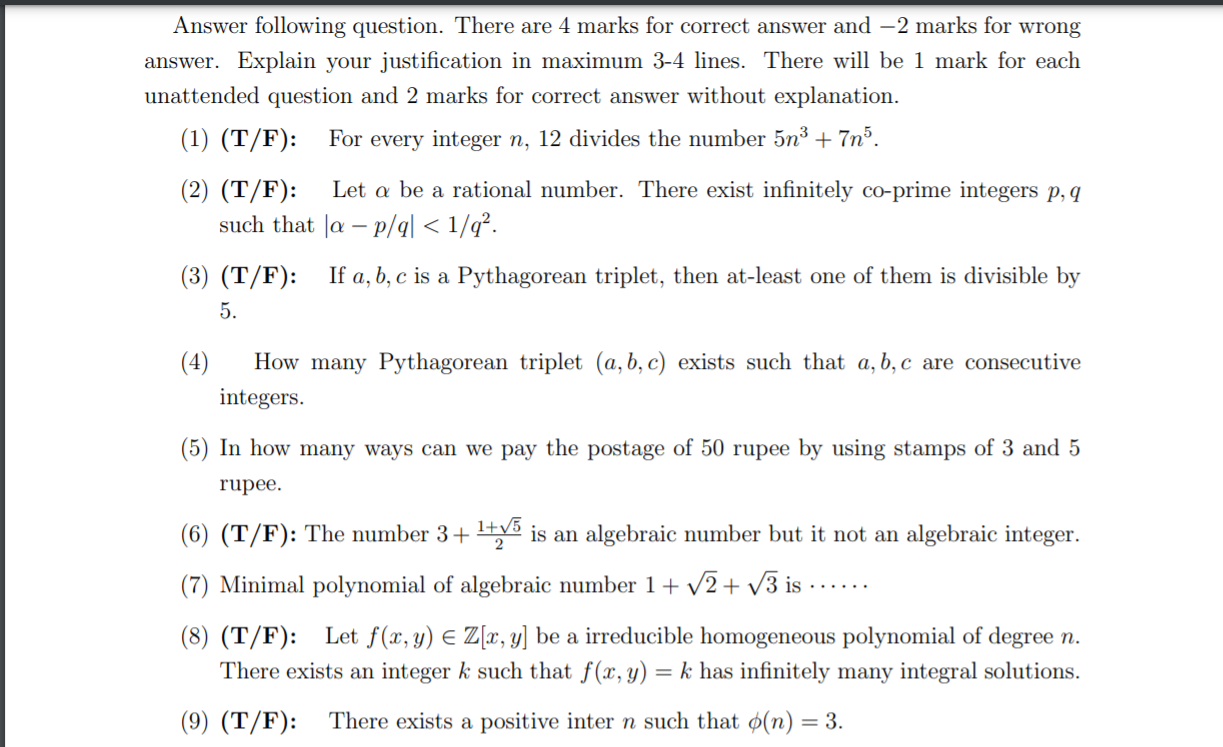 Solved Answer Following Question. There Are 4 Marks For | Chegg.com