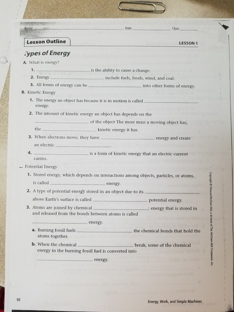 solved-date-class-lesson-outline-lesson-1-ypes-of-energy-a-chegg