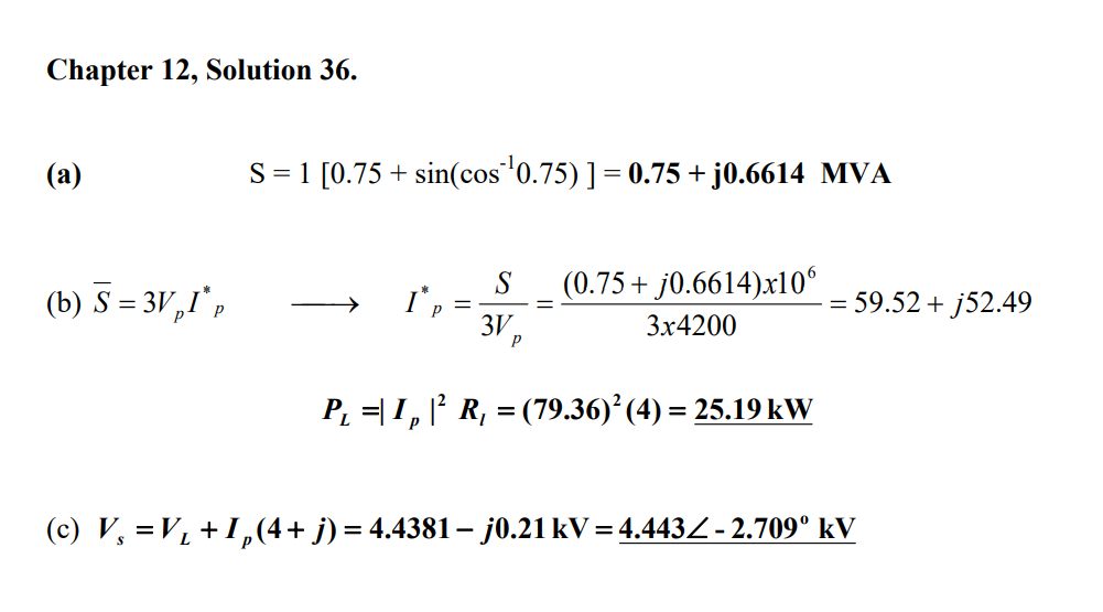 Solved A 4200-V, three-phase transmission line has an | Chegg.com