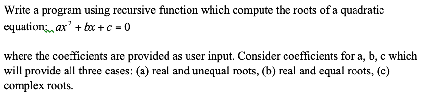 Solved Write a program using recursive function which | Chegg.com