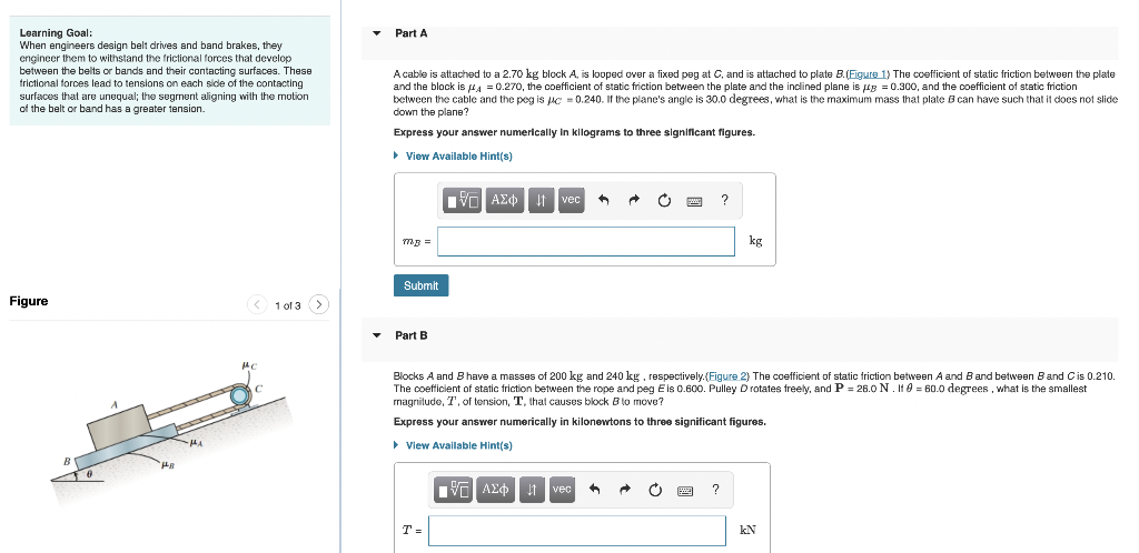 Solved Part A Learning Goal: When Engineers Design Belt | Chegg.com