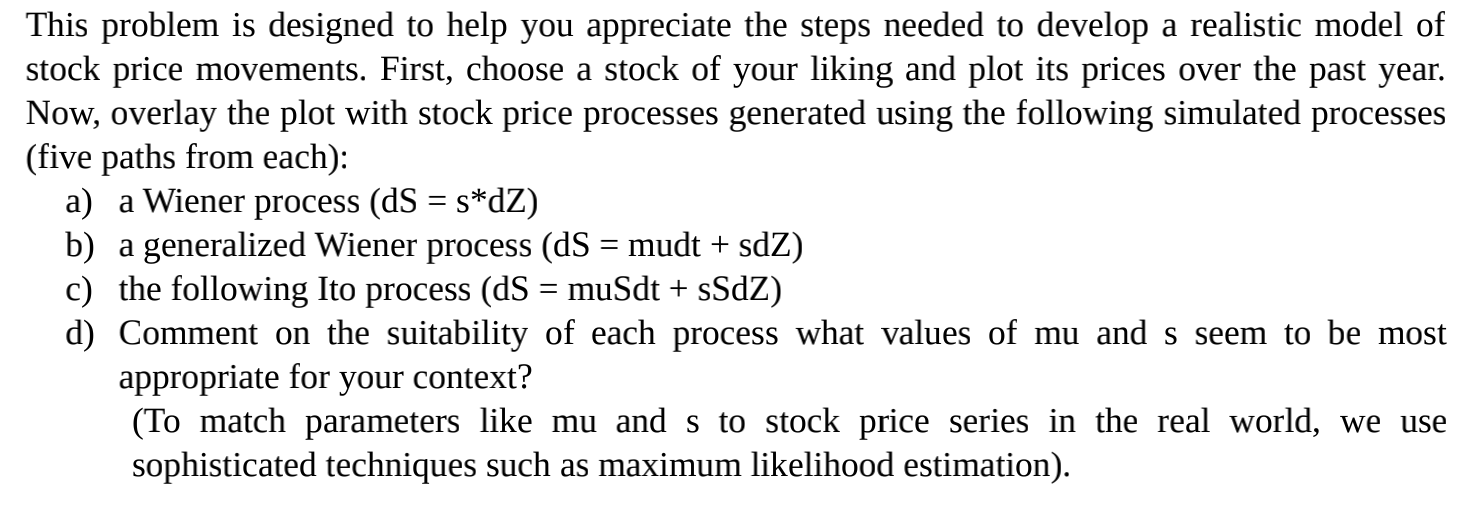 This problem is designed to help you appreciate the | Chegg.com