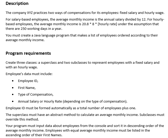 Solved Description The Company Xyz Practices Two Ways Of