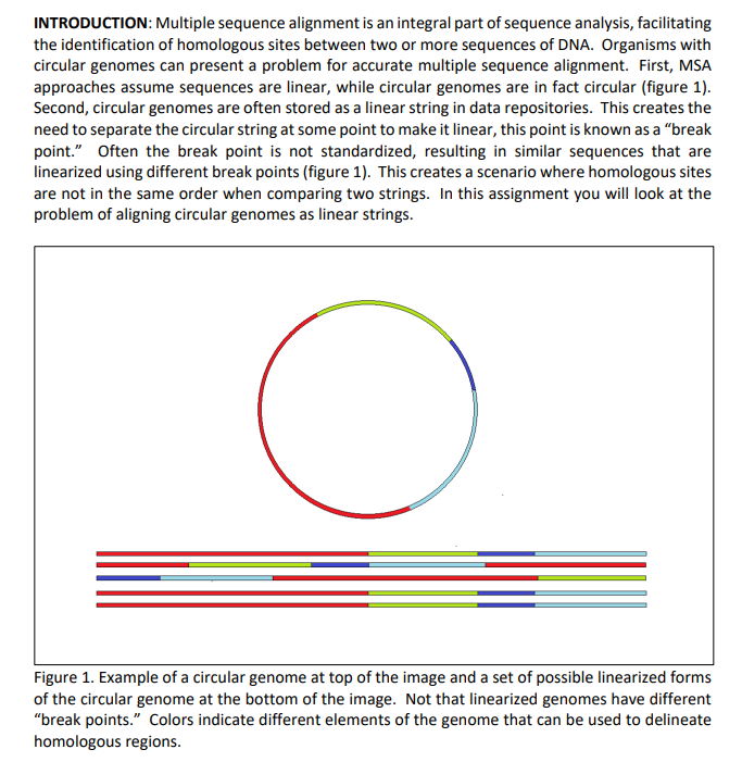 INTRODUCTION: Multiple sequence alignment is an | Chegg.com