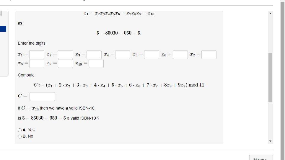 Solved 11 – 2223242526 272829 210 as 5 85030-050 - 5. Enter | Chegg.com