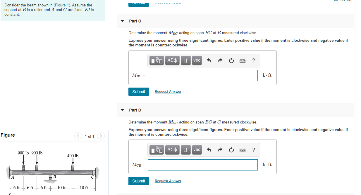 Solved 1 Review Consider the beam shown in (Figure 1). | Chegg.com