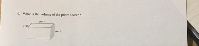 Solved 9. What Is The Volume Of The Prism Shown? 4-5) | Chegg.com