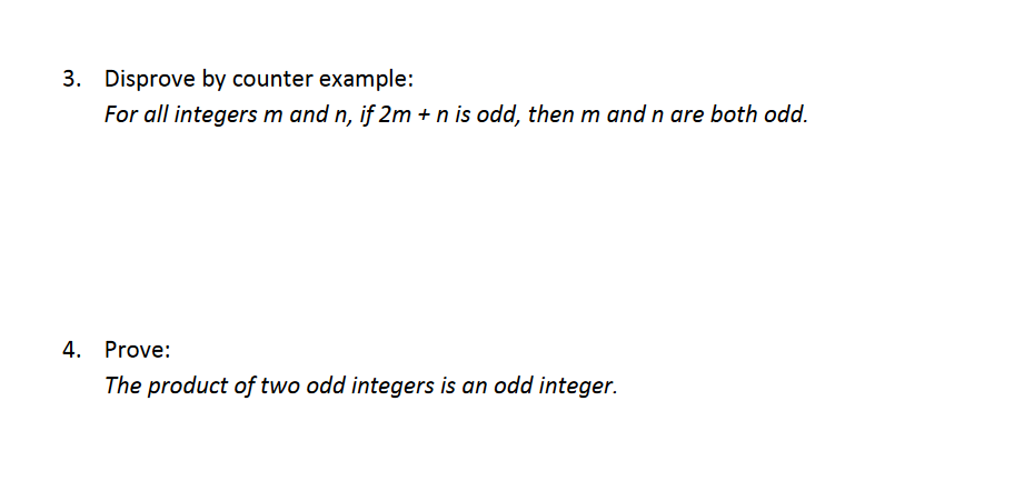 Solved 3. Disprove By Counter Example: For All Integers M | Chegg.com