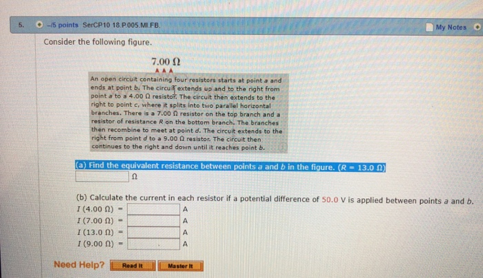 Solved 5. O15 Points SerCP10 18 P0O5.MIFB My Notes C | Chegg.com