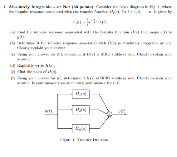 Solved 1. Absolutely Integrable... or Not (60 points).