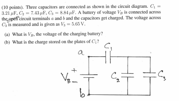 Solved (10 Points). Three Capacitors Are Connected As Shown | Chegg.com