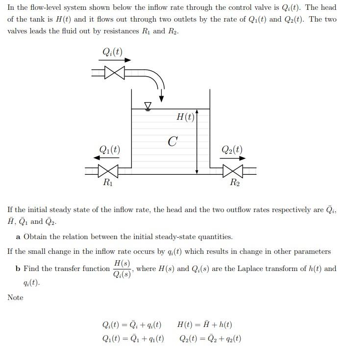 Solved In the flow-level system shown below the inflow rate | Chegg.com