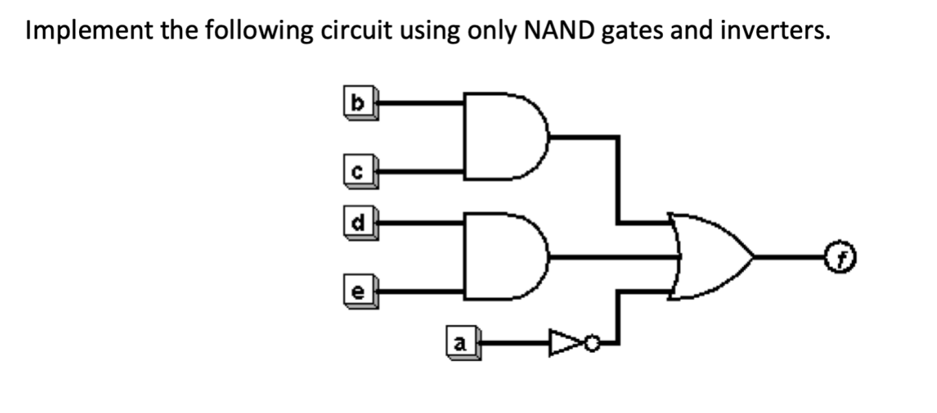 Solved Implement The Following Circuit Using Only NAND Gates | Chegg.com