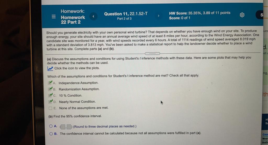 Solved Homework: = Homework 22 Part 2 Question 11, 22.1.52-T | Chegg.com