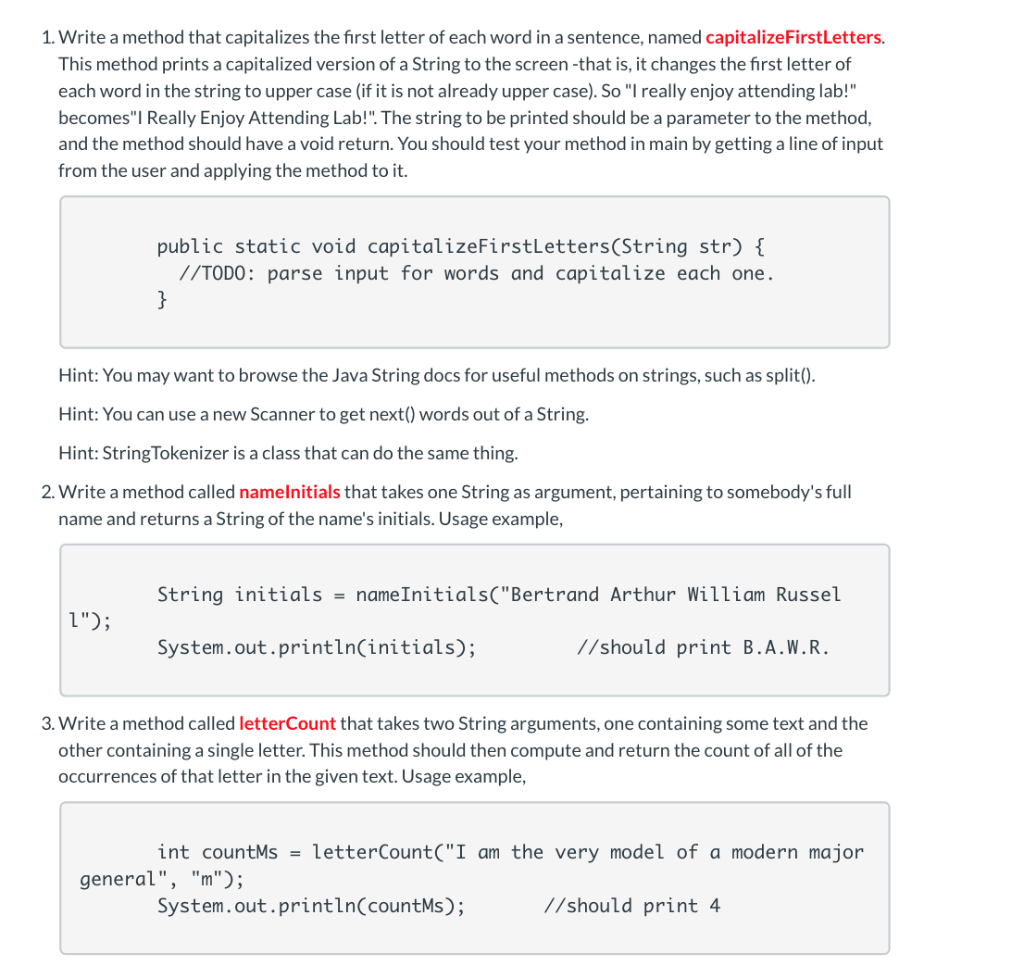 Solved Please use JAVA language: Please code the following, | Chegg.com