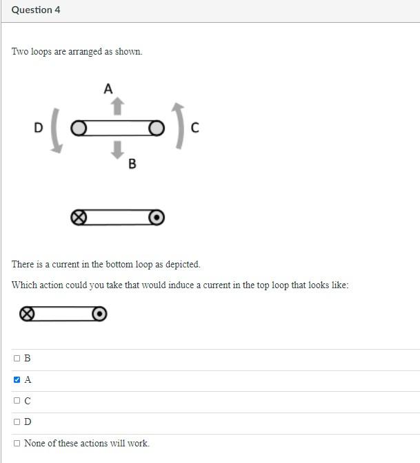 Solved Question 4 Two loops are arranged as shown. D مه ) C | Chegg.com