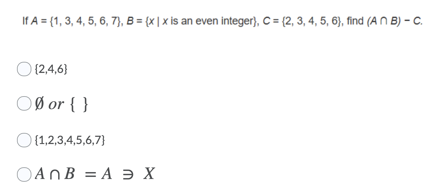 Solved If A 1 3 4 5 6 7 B X X Is An Even I Chegg Com