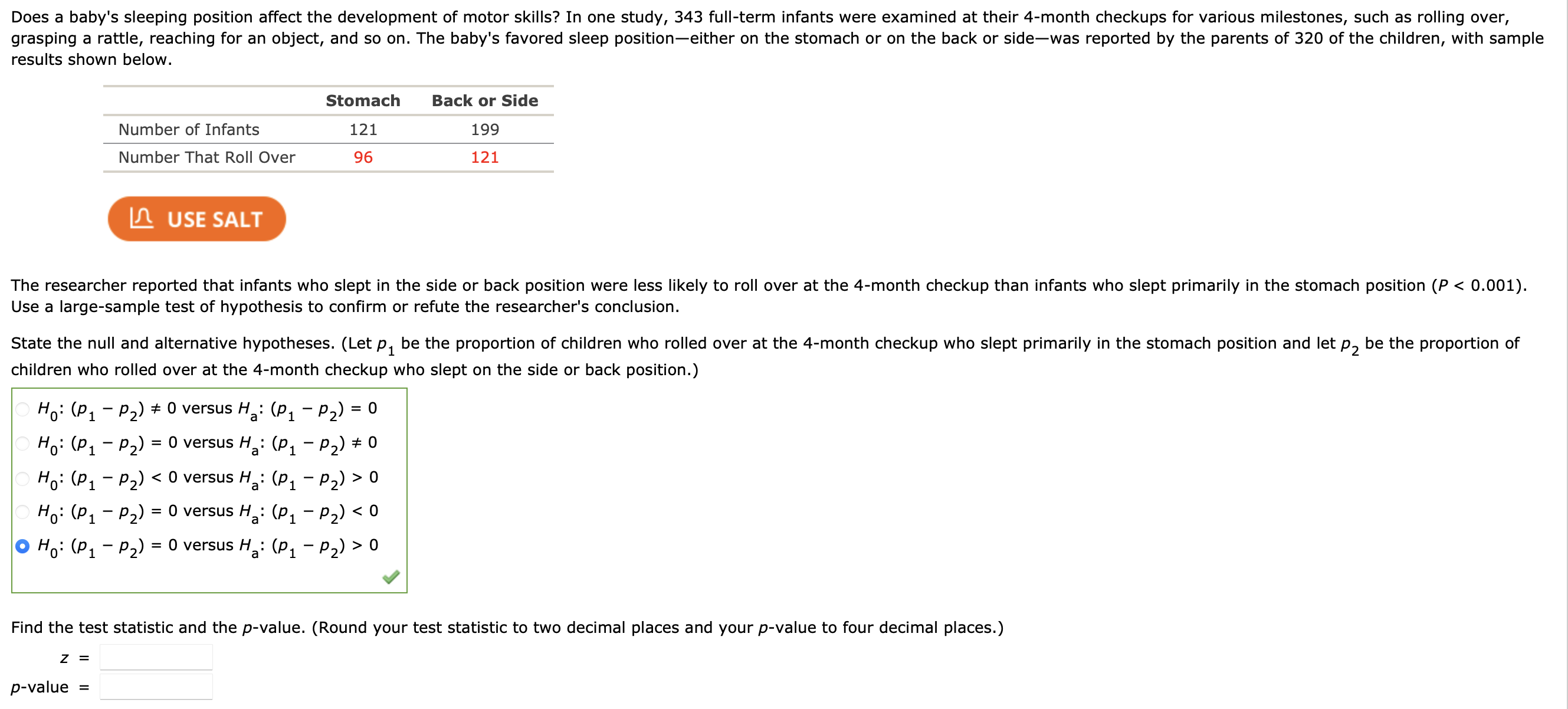 Solved Does a baby's sleeping position affect the