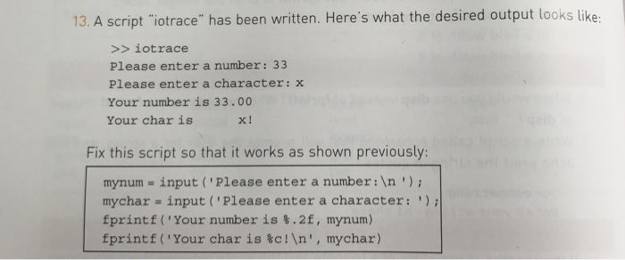 Solved A script "iotrace" has been written. Here's what the | Chegg.com