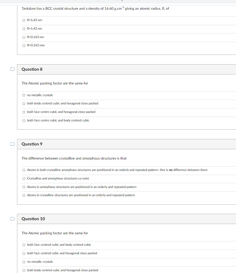 Solved Question 1 The difference between crystalline and | Chegg.com
