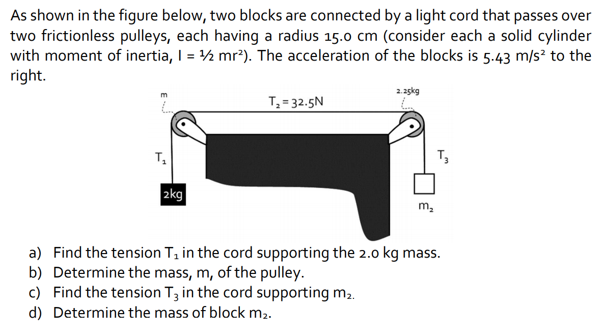 Solved As Shown In The Figure Below, Two Blocks Are | Chegg.com