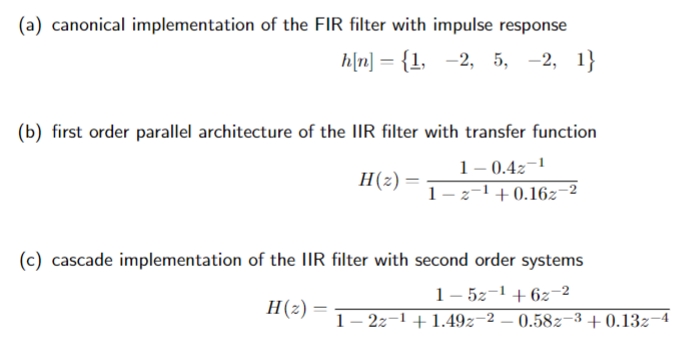 Solved (a) ﻿canonical implementation of ﻿the FIR filter with | Chegg.com