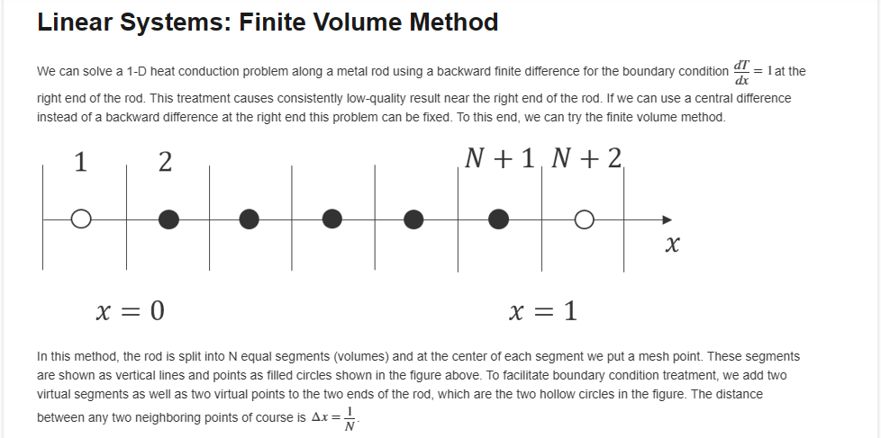We can solve a 1-D heat conduction problem along a | Chegg.com