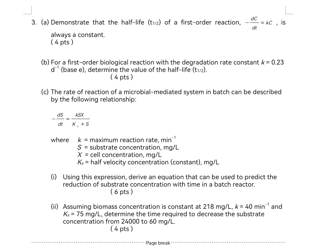 solved-a-demonstrate-that-the-half-life-t1-2-of-a-chegg
