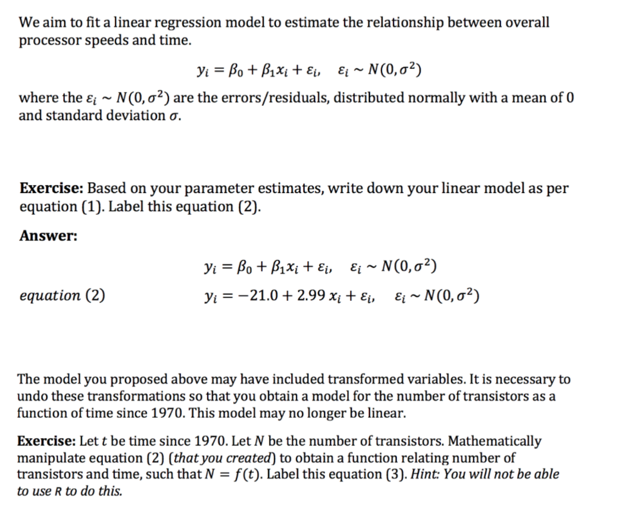 We aim to fit a linear regression model to estimate | Chegg.com