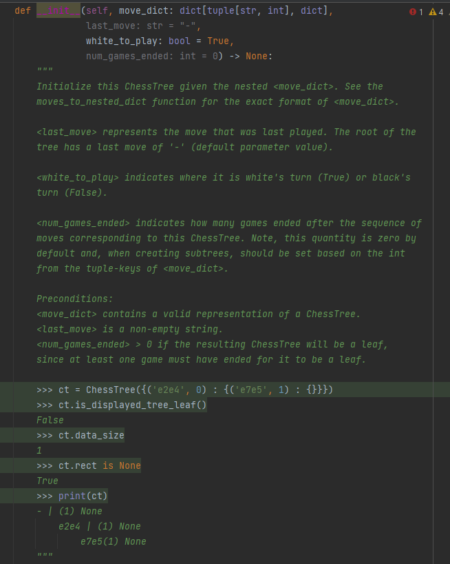 Solved Initiate this ChessTree class. The example of the | Chegg.com