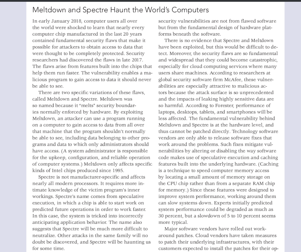 Spectre and Meltdown processor security flaws – explained, Data and  computer security