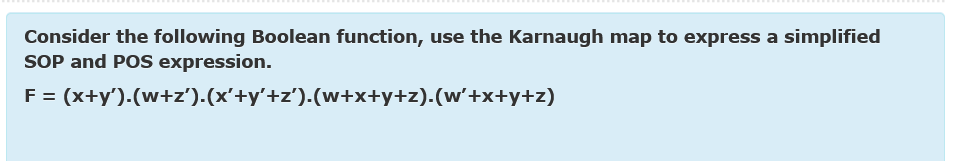 Solved Consider The Following Boolean Function, Use The | Chegg.com