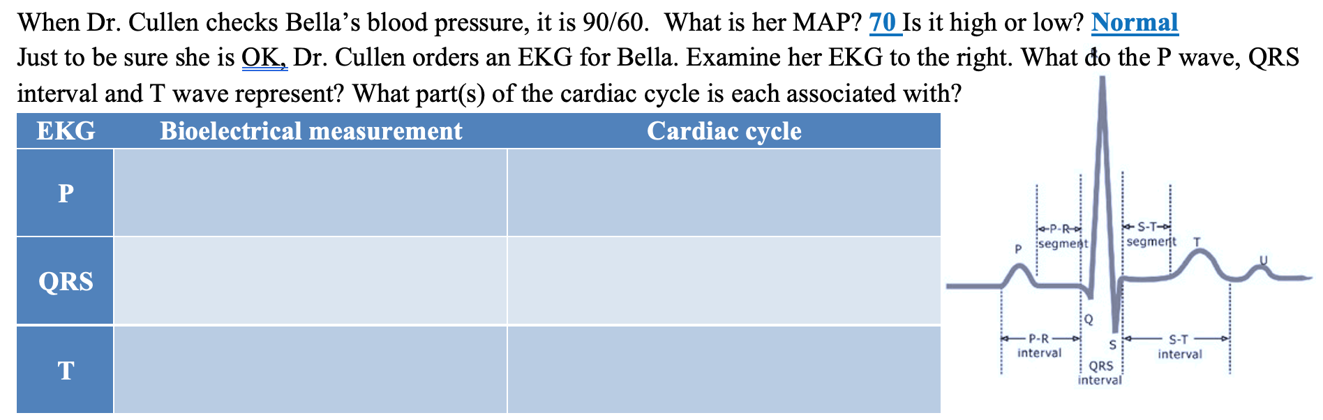 When Dr Cullen Checks Bella S Blood Pressure It Is Chegg Com