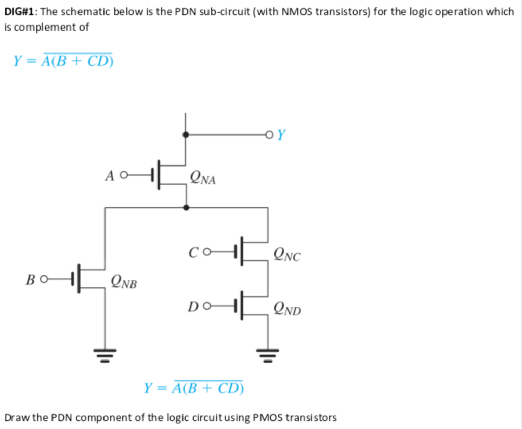 Solved DIG#1: The schematic below is the PDN sub-circuit | Chegg.com