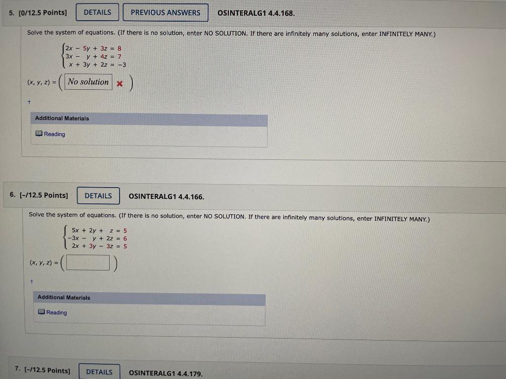 Solved 5. [O/12.5 Points] DETAILS PREVIOUS ANSWERS | Chegg.com