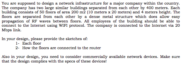 You are supposed to design a network infrastructure | Chegg.com