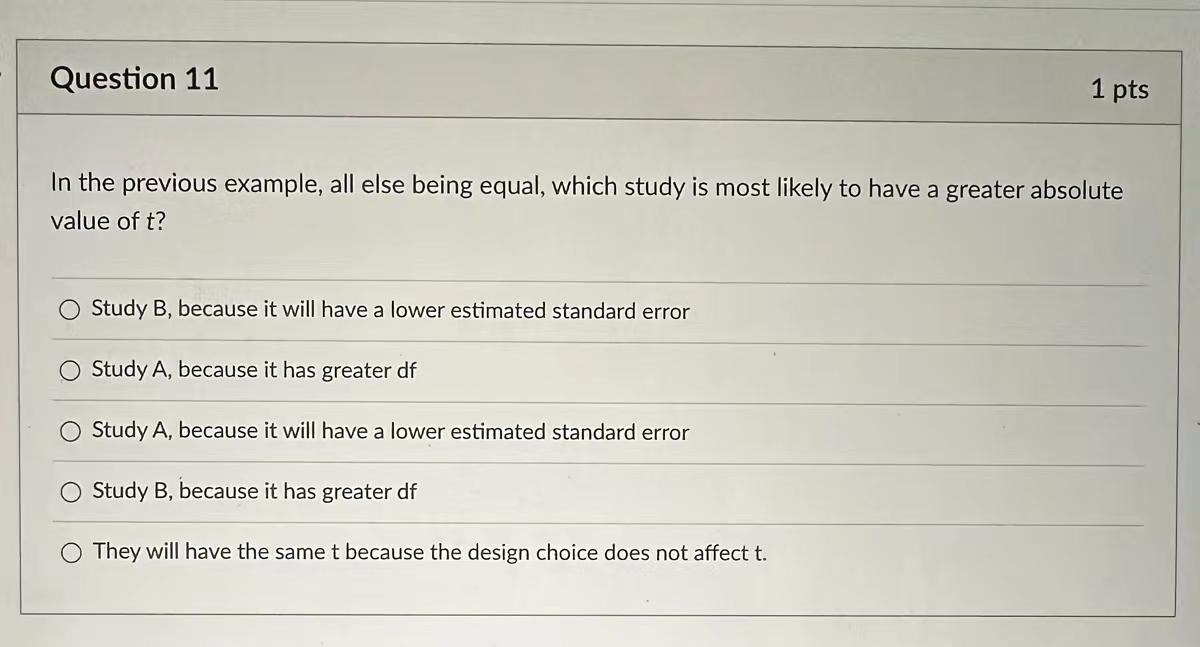 In the previous example, all else being equal, which | Chegg.com
