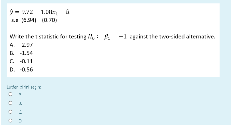 Solved ŷ 9 72 1 08x1 U S E 6 94 0 70 Write The Chegg Com