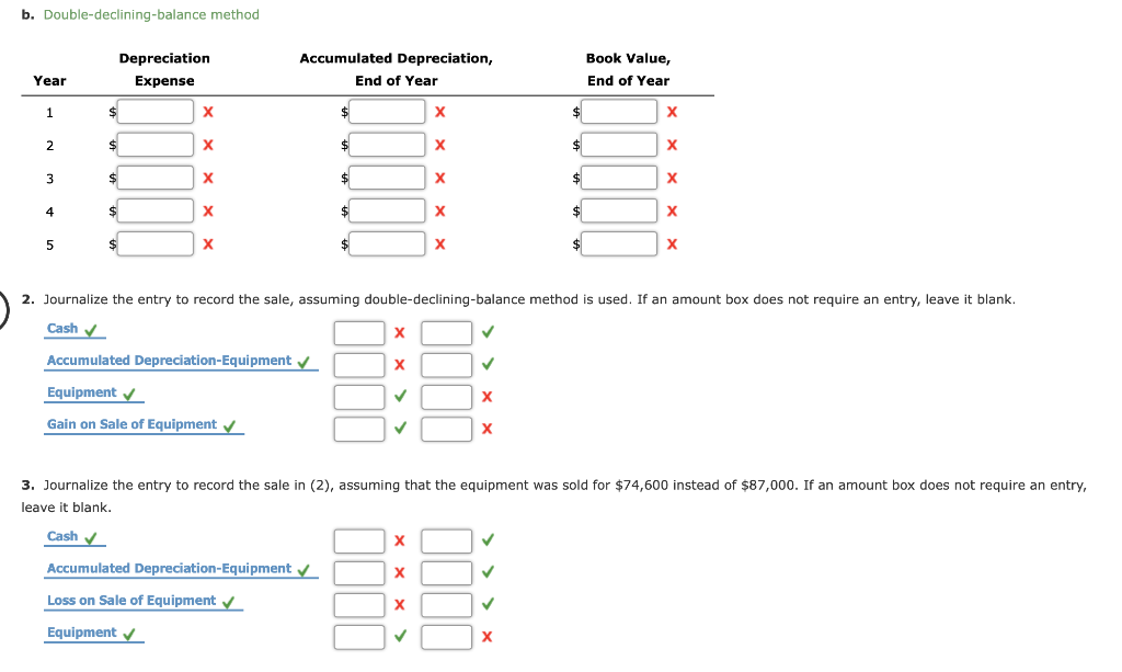 Solved Depreciation By Two Methods; Sale Of Fixed Asset New | Chegg.com