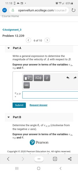Solved 11 17 1 G 0 65 Op Openvellum Ecollege Com Course Chegg Com