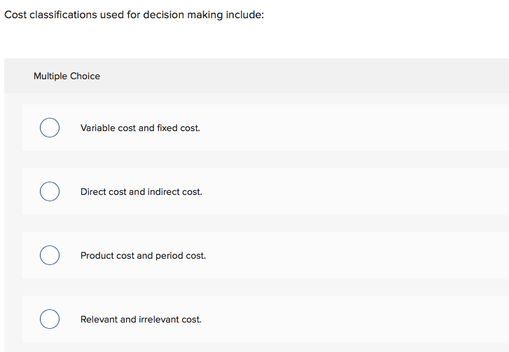 cost assignment includes future and arbitrary costs