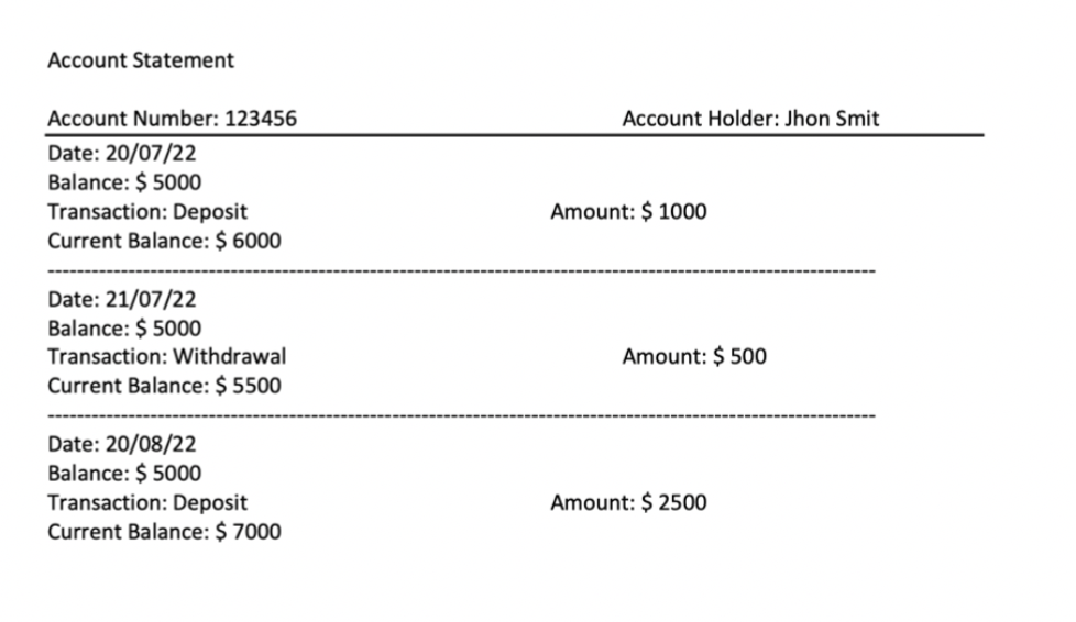 Bank account management Project write program to | Chegg.com