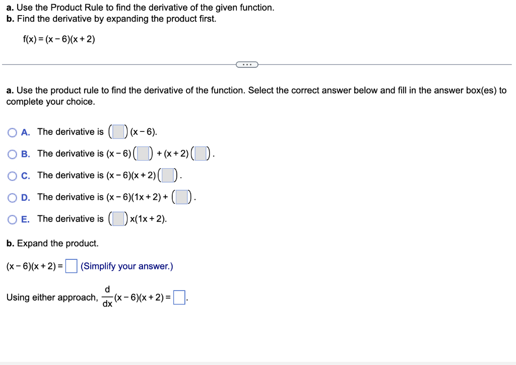 Solved a. Use the Product Rule to find the derivative of the | Chegg.com