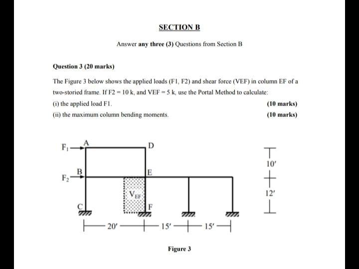 Solved SECTION B Answer Any Three (3) Questions From Section | Chegg.com